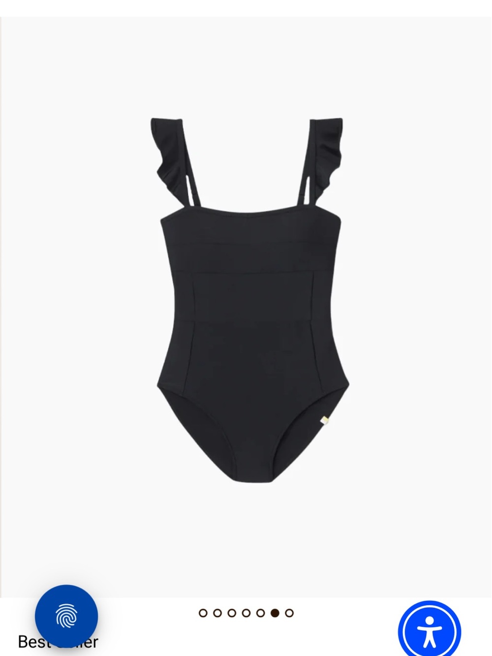 Women’s Summer salt The Ruffle Oasis Black Sea Urchin One Piece Swimsuit 12 - Picture 4 of 7